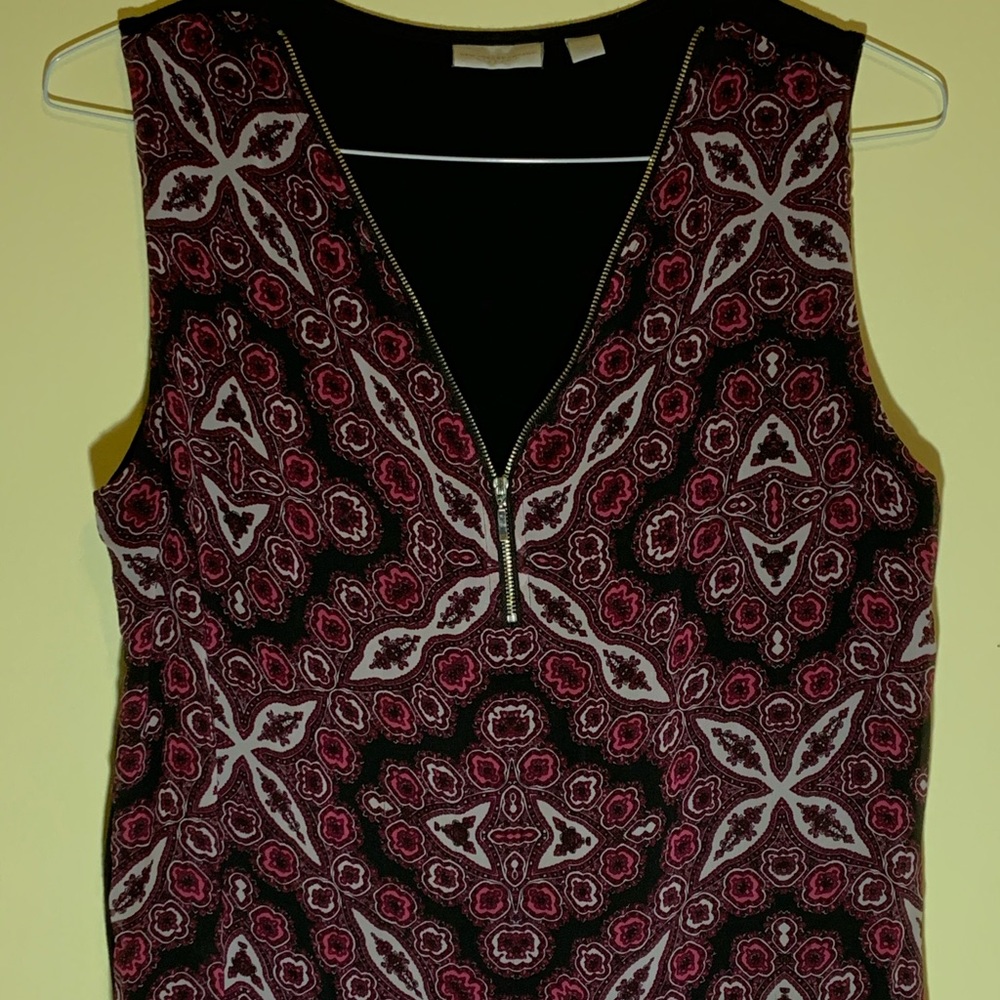 Purple L sleeveless with front zipper